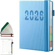 (Blue, -) Pianificatore giornaliero 2026, una pagina al giorno, agenda settimanale