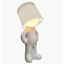 (White, stand) Abajur de Mesa Homem Tímido - Interruptor Engraçado, Presente Inesquecível