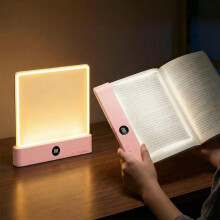(Pink, -) Wiederaufladbares klares LED flaches Buchlicht, zum Lesen im Bett bei Nacht