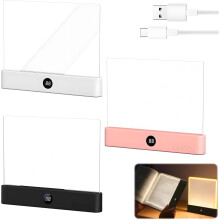 (3PCS, -) Wiederaufladbares klares LED flaches Buchlicht, zum Lesen im Bett bei Nacht