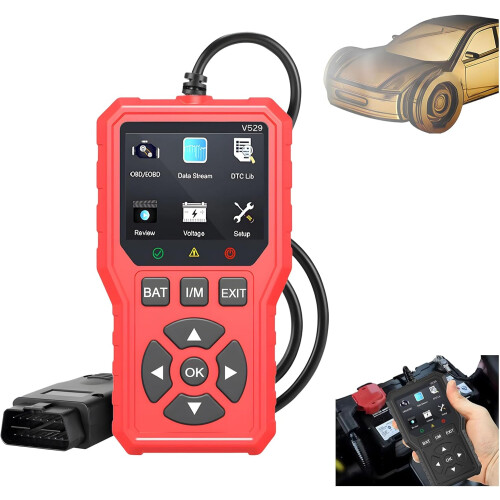 (Red, -) Outil diagnostic OBD2 avancé, lecteur code