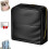 (Black, L) Κομψή τσάντα καλλυντικών με διαχωριστικά, PU δέρμα, όρθια με καθρέφτη 1