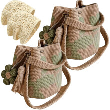 (Green*2, color_name) Sac crochet fleur fait main, boho pour été
