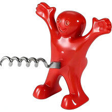 (Wine Corkscrew, -) 2026 nieuwe grappige rode kleine man wijnstop, luchtdichte siliconen gag cadeau voor wijnliefhebbers