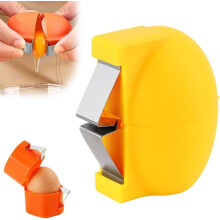 (Yellow, 1PCS) Nuevo abridor cáscara huevo, acero inoxidable para huevos crudos y cocidos