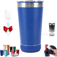 (Blue, -) Caneca de Cerveja Bluetooth 2 em 1 com Abridor, Alto-falante em Aço