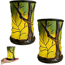 (2pcs, -) Enchanted Forest Nature-Inspired Ambient Lamp – Tree Branch Silhouette LED Night Light