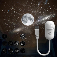 (10 pieces, -) 2-in-1 Galaxy Projektor Nachtlicht, USB, 360 rotierende HD Projektion