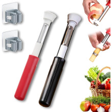 (Red & Black, -) 2-in-1 Apfelentkerner und Schäler, Edelstahl