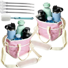 (Pink*2, -) Borsa portabevande 4 scomparti famiglia, tote isolata mani libere per mamme