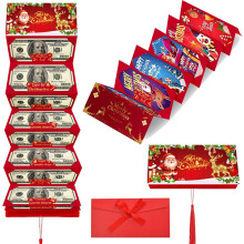 (1PCS Red A, -) Φάκελος δώρου μετρητών Χριστουγέννων, DIY, 10 θήκες