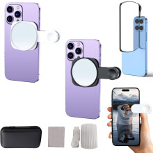 (2PCS White&Black B, -) Lentilă Efect Oglindă, Clip pentru Camera Telefon, Fotografii