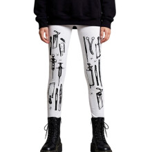 Moderne Damenstrumpfhose, Gothic-Strumpfhose mit geometrischem