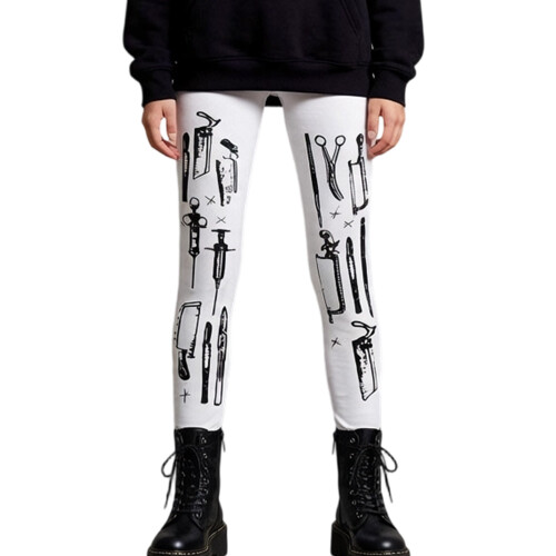 Moderne Damenstrumpfhose, Gothic-Strumpfhose mit geometrischem