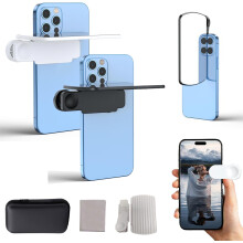 (2PCS Black&White A, -) Lentilă Efect Oglindă, Clip pentru Camera Telefon, Fotografii