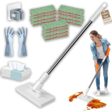 (10 Cloth, -) Mopa mini cero contacto, conveniente desechable para espacios reducidos