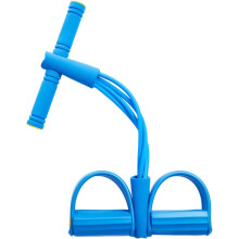 (Blue 4 tubes, -) Multifunctionele pedaal weerstandsband met handvat, natuurlijke latex 4/6/8-buis voor thuisgym