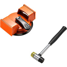 (Double-ended Suction Cup + Mounting Hammer, -) Narzędzie do fug podłogowych, 154 lbs przyssawka, do laminatu