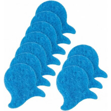 (Pack of Ten Blue, -) 10 kpl turkispoistin pyykinpesuun, uudelleenkäytettävä pesukoneen nöyhtäkerääjä
