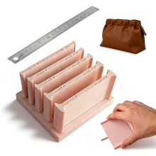 (Dark Pink, -) Polymer-savipaksuus rullatyökalu, 0,5-5mm keramiikkaopas säilytyksellä