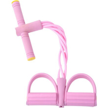 (Pink 6 tubes, -) Multifunctionele pedaal weerstandsband met handvat, natuurlijke latex 4/6/8-buis voor thuisgym