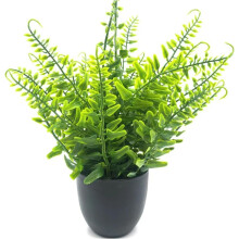 (Persian Leaf, -) Kunstplanten binnen faux potplant set, kleine groen voor thuis bureau