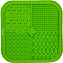 (Green, -) Alfombrilla lamida silicona para perros gatos, comedero lento 70+ ventosas para aseo
