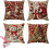 (4pcs Red, 20" * 20", -) Θήκη μαξιλαριού θεματικής Χριστουγέννων 2025, βελούδο 1