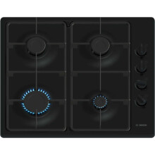 Bosch PBP6B6K60 Series 2 60cm Gas 4 Burner Hob - Black