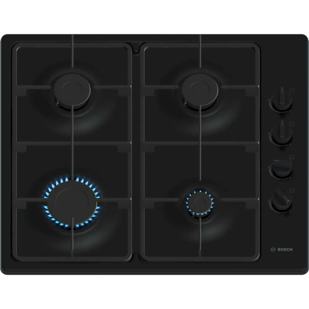 Bosch Series 2 Pbp6b6k60 60 Cm Gas Hob - Black, Black - Image 9