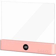 (Pink, -) Flaches Buchlicht wiederaufladbar, 1200mAh, klares Panel