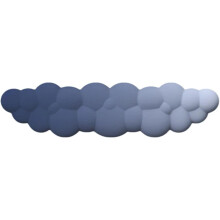 ((Navy Blue + Light Blue Gray) Keyboard Stand, -) Verlauf Wolken Handballenauflage, ergonomischer Memory Schaum