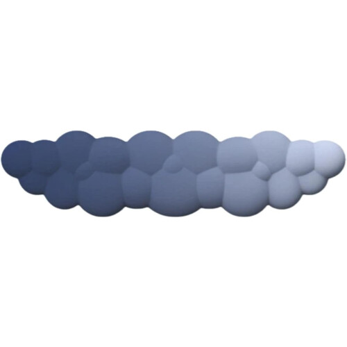 ((Navy Blue + Light Blue Gray) Keyboard Stand, -) Στήριγμα καρπού νέφους, αφρός μνήμης, σετ με mouse pad