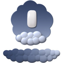 (Navy Blue + Light Blue Grey Set, -) Verlauf Wolken Handballenauflage, ergonomischer Memory Schaum