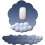 (Navy Blue + Light Blue Grey Set, -) Στήριγμα καρπού νέφους, αφρός μνήμης, σετ με mouse pad 1