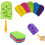 (1handles+5refills, -) Reusable Chenille Microfiber Dust Duster, Electrostatic Fleece with Extendable Handle 1