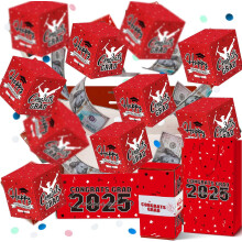 (Red, 1 Count (Pack of 1)) Verrassing pop-up geld cadeaudoos voor diplomauitreiking 2026, zelfbouw opvouwbare houder
