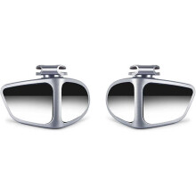 (Silver-Set, -) Rétroviseur angle mort double lentille 360, grand angle pour voiture