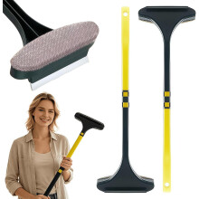 (2*yellow, -) 2-in-1 raamhor schoonmaakborstel waardeset, roterende microvezel met trekker