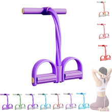 (A, -) Multifunktionale Fußpedal Widerstandshilfe, 3-in-1 Band mit Griffen
