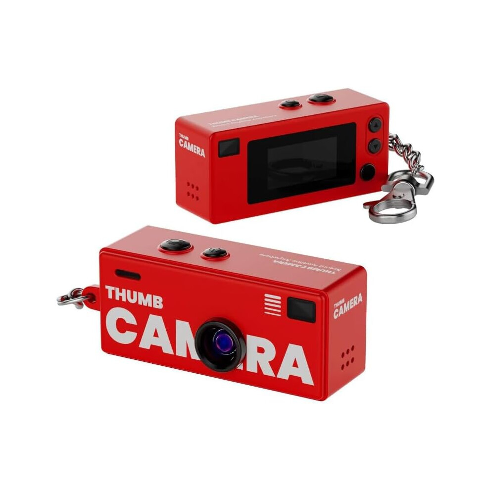 (Red(32G), -) G6 Mini Thumb Camera, 1080P Hd Keychain Digital Camera With 0.96'' Screen, Retro Red 5437706838654