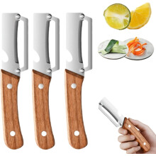 (3PCS, -) Multifunktionaler Gemüseschäler mit Holzgriff und Flaschenöffner