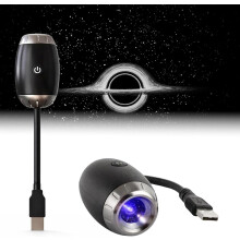 (Black Hole, -) Mini Galaxy Projector, USB Portable Starry Night Light with Flexible Gooseneck for Car Bedroom