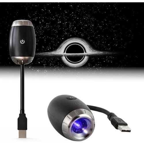 (Black Hole, -) Μίνι προβολέας γαλαξία, USB φορητός, εύκαμπτος λαιμός