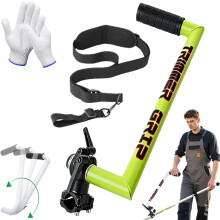 (Green, -) Ergonomisk Handhållen Grästrimmerhandtag med Axelrem - Lättviktsaluminium för Gräsmatta
