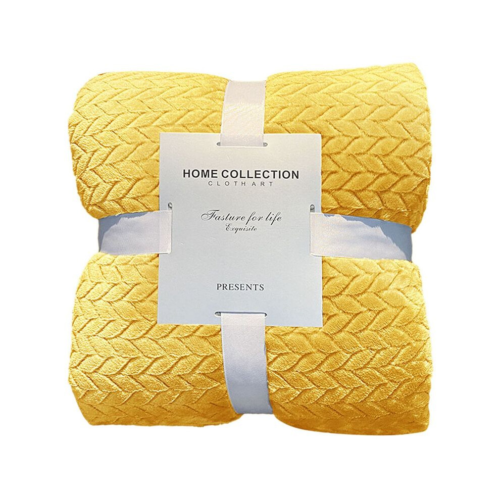 Wheat Velvet Small Blanket, Nest Mat, Warm Blanket, Velvet Blanket, Thickened Blanket Coral/Yellow Wella Elements
