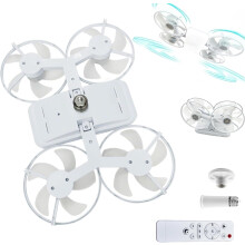 (White, -) Drohnen-LED Deckenventilator mit Licht, E27 Sockel mit Fernbedienung
