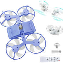 (Blue, -) Drohnen-LED Deckenventilator mit Licht, E27 Sockel mit Fernbedienung