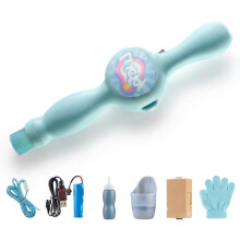 (Blue, -) Mist bellenzwaaid, oplaadbare bellenmaker met misteffect en LED lampen voor feesten