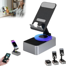 (Silver, -) Bluetooth Audio Power Bank Halterung, 360 drehbarer Lautsprecherständer